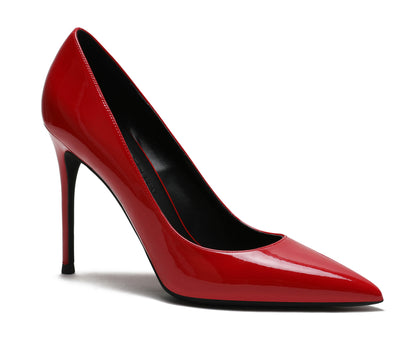 100mm Women's Party Everyday Classic Red Pumps Patent Leather Wedding Pumps